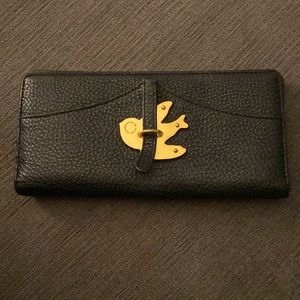 Marc by Marc Jacobs Petal to the Metal black leather wallet.